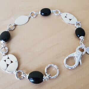 John Hardy Black Onyx Kali Link Bracelet in Sterling Silver, 7.25in Medium
